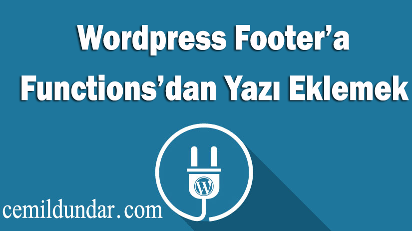 footera functionsdan yazı eklemek wordpress